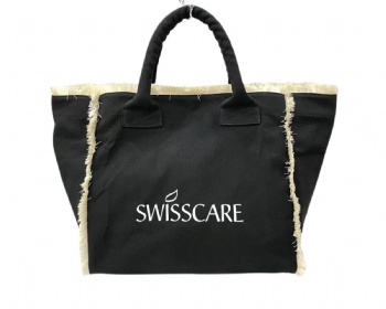 Polycotton canvas beach bag