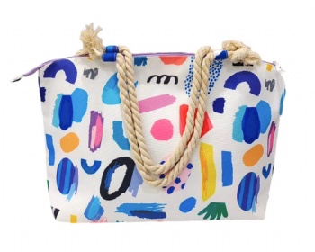 Recycled canvas beach bag